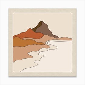Abstract Mountains Square Canvas Print