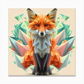 Polygonal Fox 2 Canvas Print
