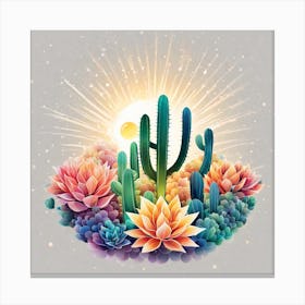 Cactus Canvas Art Canvas Print