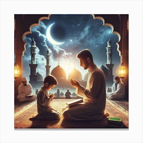 Muslim Prayerلمشاعر الروحانية في رمضان 5 Canvas Print