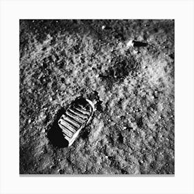 A Close Up View Of An Astronaut’s Footprint In The Lunar Soil, Photographed By A 70 Mm Lunar Surface Camera During The Apollo 11 Lunar Surface Extravehicular Activity Canvas Print