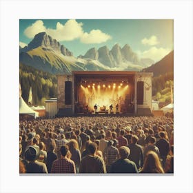 Crowd At A Concert Canvas Print