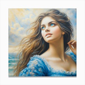 Girl By The Sea 1 Canvas Print