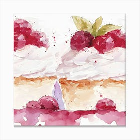 Raspberry Cake Canvas Print