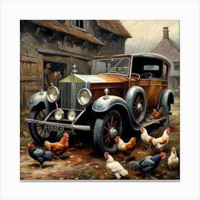 A Rolls Royce to keep chicken in Canvas Print