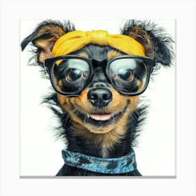 Dachshund In Glasses 1 Toile