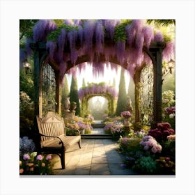 Wisteria Garden 1 Canvas Print