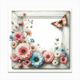 Frame With Flowers 1 Canvas Print