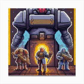 Warhammer 40k pixel 07 Canvas Print