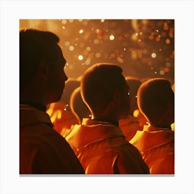 Group Of Monks In The Church Canvas Print