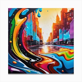 Colorful City Canvas Print