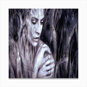 Woman In The Forest Canvas Print