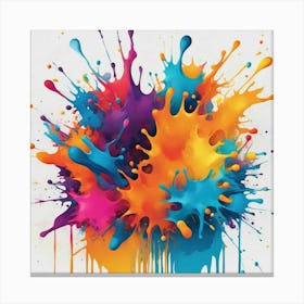 Colorful Paint Splash 5 Canvas Print