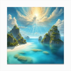 Of A Tropical Island Canvas Print