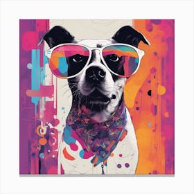Dog, New Poster For Ray Ban Speed, In The Style Of Psychedelic Figuration, Eiko Ojala, Ian Davenport (2) Canvas Print