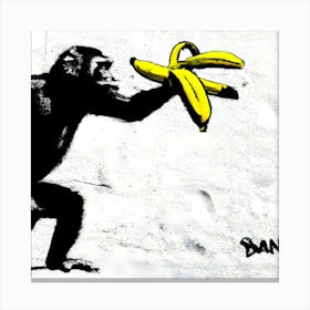 Bananas By Banksy Canvas Print