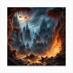 City Of Fire Canvas Print