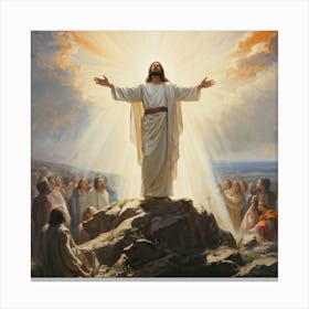 A Depiction Of A Sunday Morning Where The Essence Of The Resurrection After Jesus Christs Crucifixi (4) Canvas Print