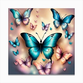 Butterfly Wallpaper Canvas Print