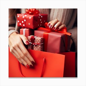 Christmas Shopping Canvas Print