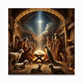 Nativity Christmas Canvas Print