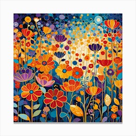 Summer Flower Field Canvas Print