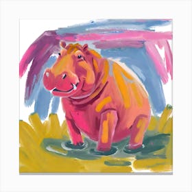 Hippopotamus 10 Canvas Print