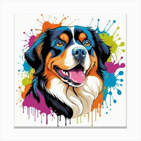 Graffiti Burmese Mountain Dog 3 Canvas Print