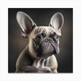 French Bulldog Portrait Canvas Print
