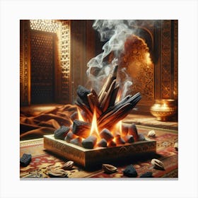 Islamic Fire 1 Canvas Print