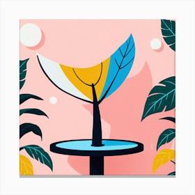 Tree On A Table Canvas Print