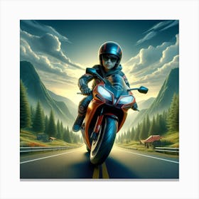 motorcyclist 1 Canvas Print