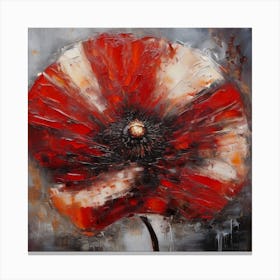 Flower of Large Red Poppy 1 Canvas Print