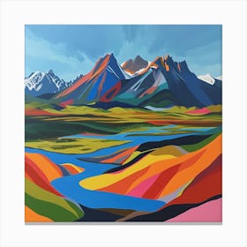Colourful Abstract Tierra Del Fuego National Park Patagonia 1 Canvas Print
