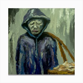 Impressionism Oil Painting, No Time, Suffering, Sadness Canvas Print