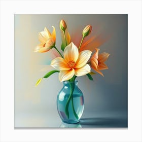 Flowers In A Vase Canvas Print