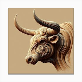 The Blonde Bull Taurus  Canvas Print