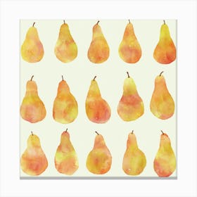 Watercolor Pears Canvas Print