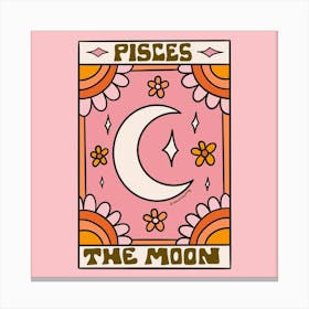 Pisces Tarot Card Canvas Print