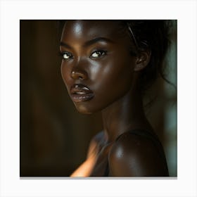 Portrait Of A Black Woman Canvas Print