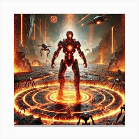 Bio Magma Field Canvas Print