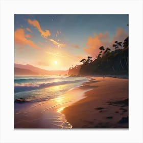 Totaranui Beach Tasman Landscape Canvas Print