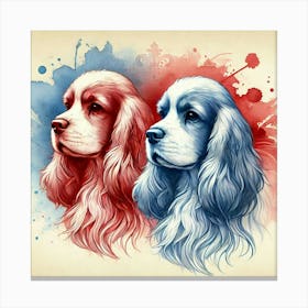 Watercolor English Cocker Spaniel 4 Canvas Print