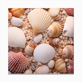 Sea Shells Background 4 Canvas Print