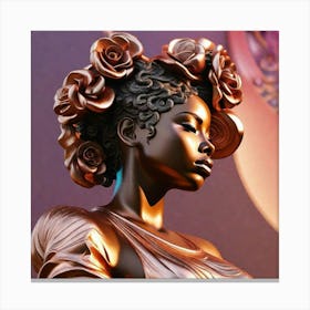 Bronze Statue Of A Woman Canvas Print