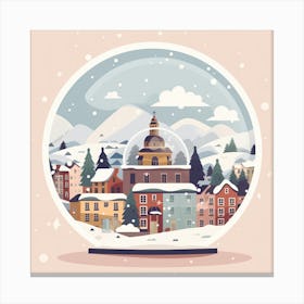 Bergen Norway 2 Snowglobe Canvas Print