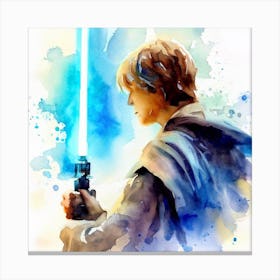 Luke Skywalker Watercolor Canvas Print