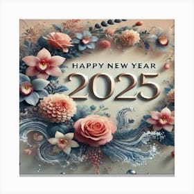 Happy New Year 2025 1 Canvas Print