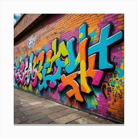 Street Stories: Words on Brick Canvases Canvas Print