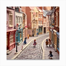 Miniature Street Scene Canvas Print